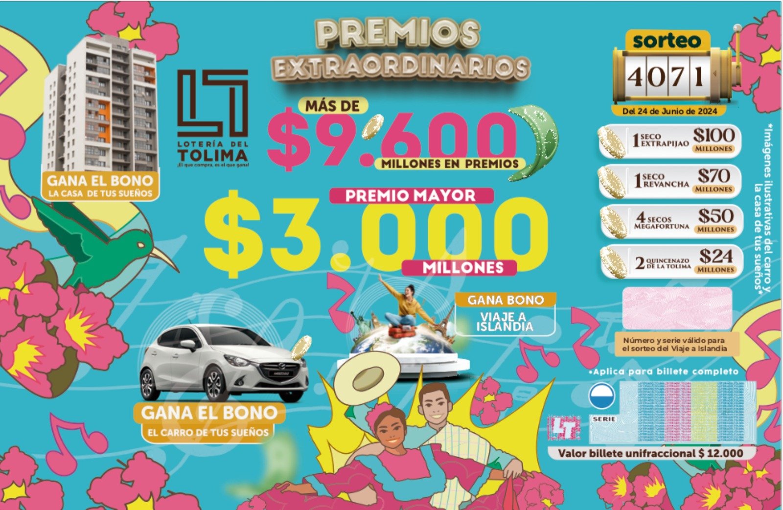 Celebre el 50º Festival Folclórico Colombiano con la Lotería del Tolima