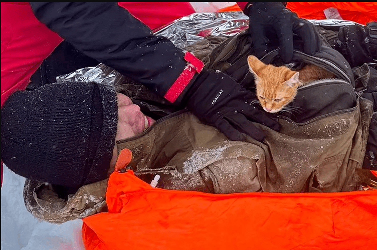 ¡De no creer! Un gatito mantuvo vivo a su dueño en un barranco congelado durante cuatro días