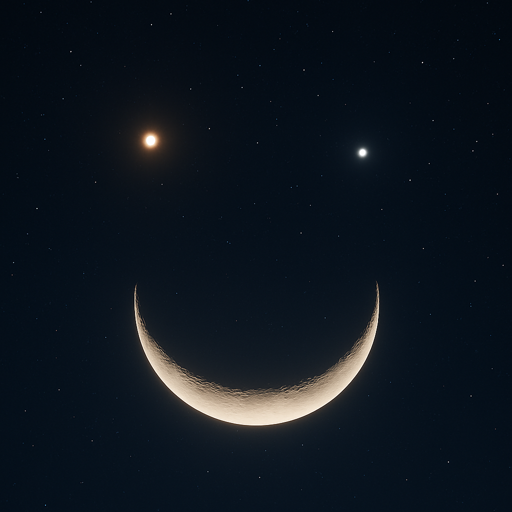 ¡La Luna va a sonreír este viernes! Así podrás ver la “cara feliz” en el cielo con Venus y Saturno