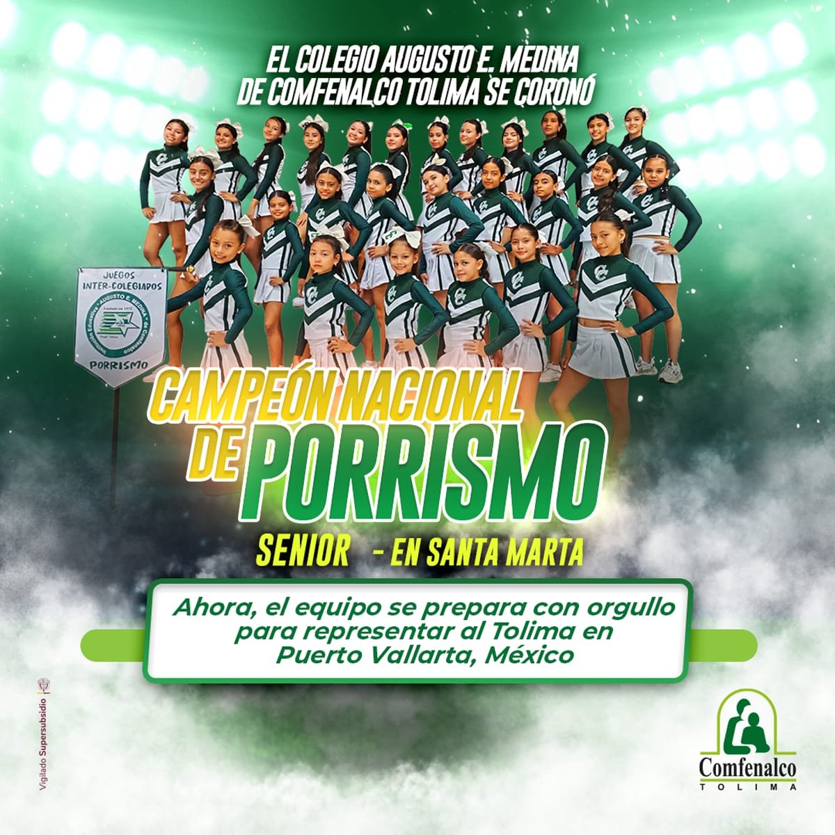 Porristas del Colegio Augusto E. Medina son Campeonas Nacionales y fijan la mirada en México